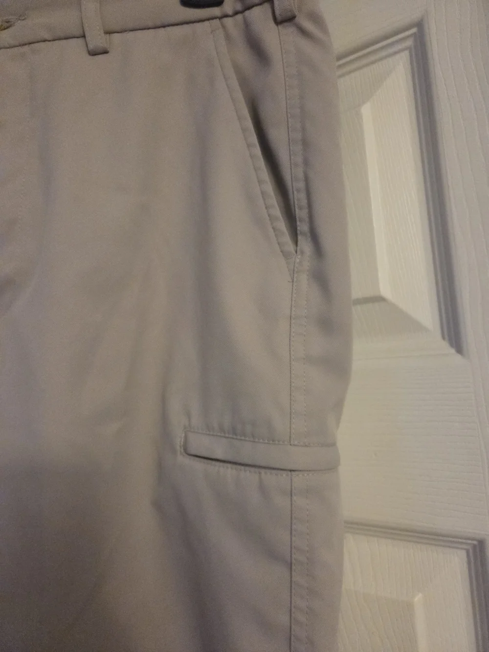 Pebble Beach Light Beige Men's Flat Front Shorts casual size 32 Pockets